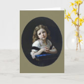 Het Gebed, Bouguereau Kaart (Gele Bloem)