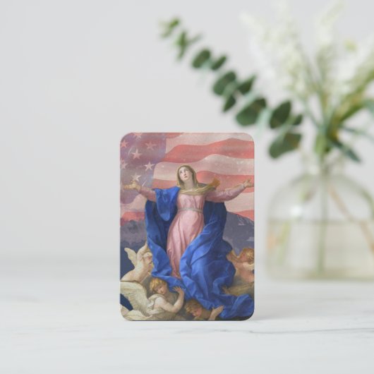 Het gebed dat de VS toevertrouwt aan Mary Immacula Visitekaartje (Staand voorkant)