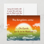 Het gebed des Heren Matteüs 6:10 Uw Koninkrijk kom Briefkaart (Voorkant / Achterkant)
