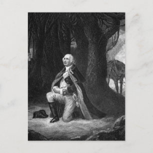 Het gebed in Valley Forge.  Gen_War Afbeelding Briefkaart