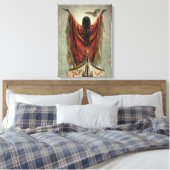 Het gebed - omwikkeld canvas afdruk (Insitu (Slaapkamer))
