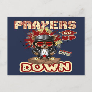 Het gebed stijgt Christelijk Briefkaart
