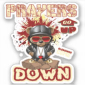 Het gebed stijgt Christelijk Sticker (Voorkant)