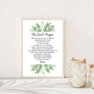 Het gebed van de Heer met Griekenland ~ Matthew 6: Poster