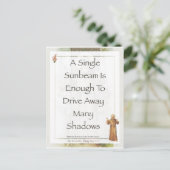 Het gebed van de heilige Franciscus Sunbeam Briefkaart (Staand voorkant)