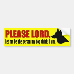 Het gebed van de hond bumpersticker