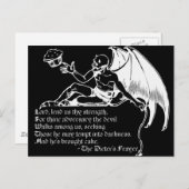 Het gebed van de meter (wit) briefkaart (Voorkant / Achterkant)