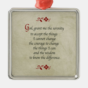 Het Gebed van de sereniteit/Vintage Stijl Metalen Ornament