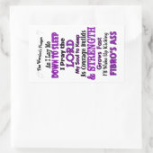 Het gebed van de Warrior Fibro Rechthoekige Sticker (Tas)