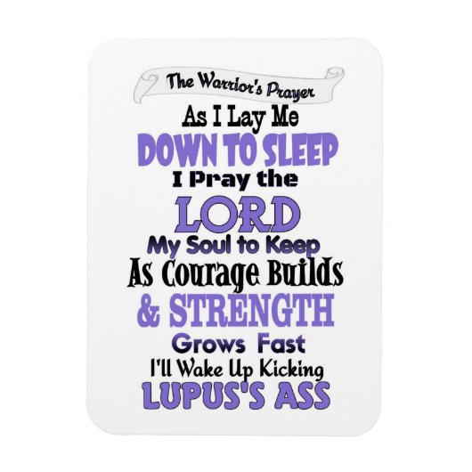 Het gebed van de Warrior... Lupus Magneet (Verticaal)