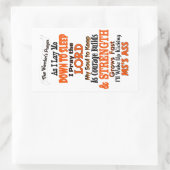 Het gebed van de Warrior MS Rechthoekige Sticker (Tas)