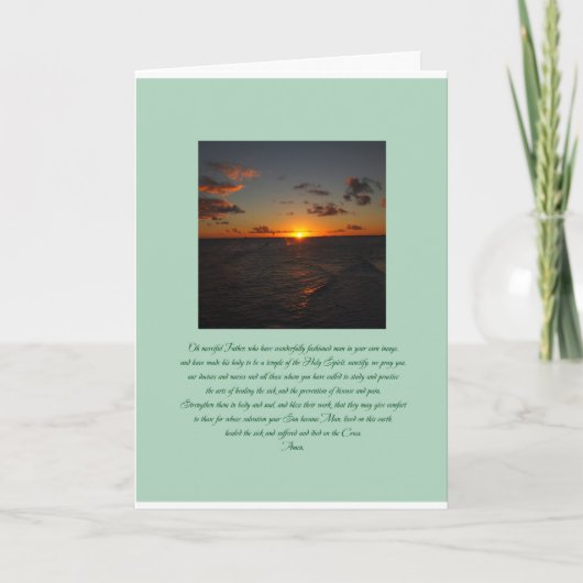 Het gebed van een dokter kaart (Voorkant)