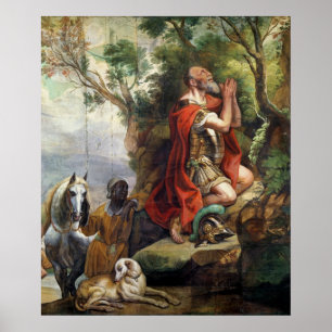 Het gebed van Gideon, cartoon voor tapijten Poster