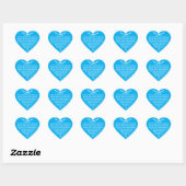 Het gebed van verlossing, blauw hart hart sticker (Vel)
