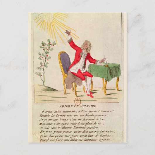 Het gebed van Voltaire Briefkaart (Voorkant)