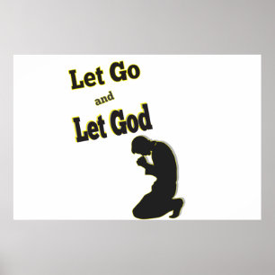 Het gebeten Man van Kneeling laat God gaan Poster