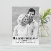 Het gebeurt minimalistisch foto repetitie diner kaart (Staand voorkant)