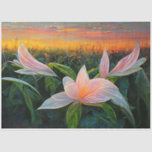 Het gebied van de Ontbinding van Lilys Floral Tissuepapier (Voorkant)