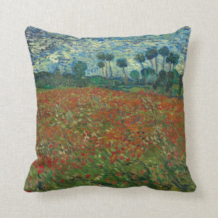 Het Gebied van de papaver door Vincent van Gogh Kussen