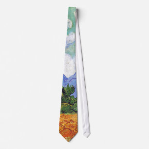 Het Gebied van de tarwe met Cypresses Van Gogh Stropdas