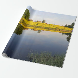 Het gebied van het raapzaad cadeaupapier