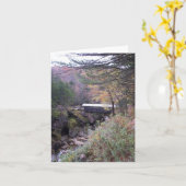 Het Gebladerte Notecard van de Herfst van de Brug Kaart (Gele Bloem)