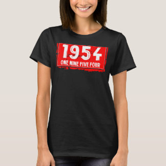 Het geboortejaar 1954 voor mannen en vrouwen Gewel T-shirt