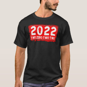 Het geboortejaar 2022 voor mannen en vrouwen Gewel T-shirt