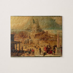 Het gebouw van de toren van Babel (paneel) Legpuzzel