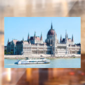 Het gebouw van het Hongaarse parlement in de stad Raamsticker (Vel 2)