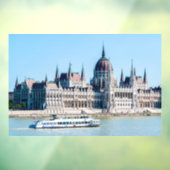 Het gebouw van het Hongaarse parlement in de stad Raamsticker (Vel 3)