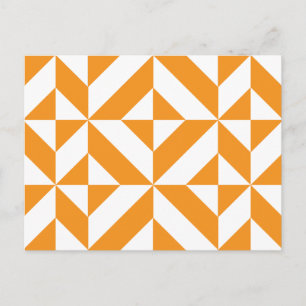Het gebrande Oranje Geometrische Patroon van de Briefkaart