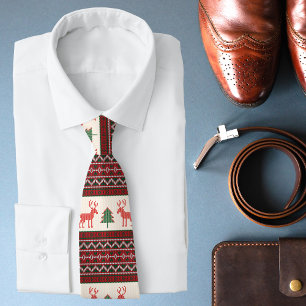 Het gebreide Patroon van de Kerstboom van het Stropdas
