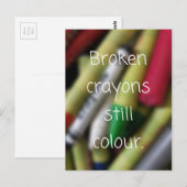 Het gebroken citaat van Kleurpotloden Briefkaart (Voorkant / Achterkant)
