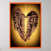 Het gebroken hart | AI Art Poster (Voorkant)