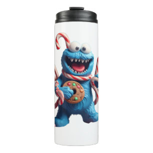 Het Gebruid Deeg Monster   Grappige Kerst Kunst Thermosbeker