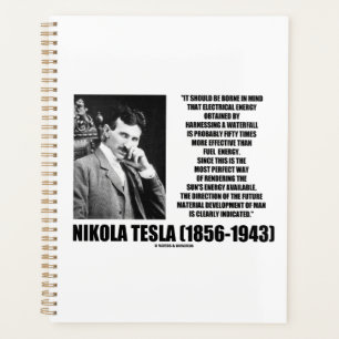 Het gebruik van de Energy Tesla Quote van een Wate Planner