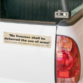 Het gebruik van wapens wordt niet door een freeman bumpersticker (Op Truck)