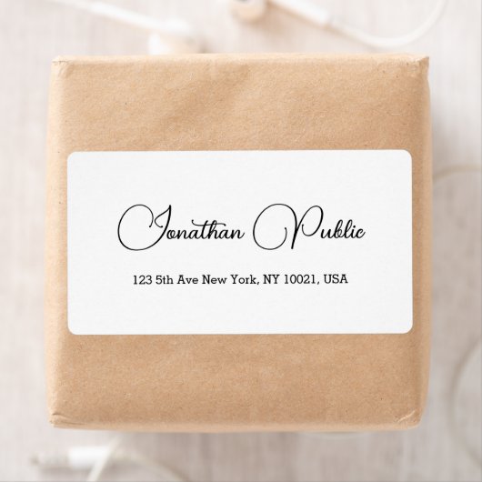 Het gecalligraveerde Verzendadres van het Manuscri Etiket (Insitu)