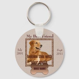 Het Gedenkteken van de hond in Mooie Bruine Tonen Sleutelhanger