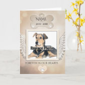 Het Gedenkteken van de hond met het Gedicht van de Kaart (Gele Bloem)