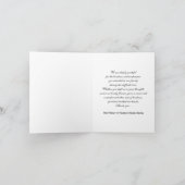 Het Gedenkteken van de sympathie dankt u nota Bedankkaart (Binnen)