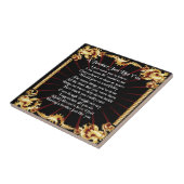 Het Gedicht van de broer - Zwart ontwerp Tegeltje (Zijkant)