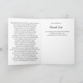 Het Gedicht van de Uitrusting van het bruidsmeisje Bedankkaart (Binnen)