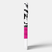 Het GEDRUKTE Roze, Zwarte, Witte BloemenDamast van Case-Mate iPhone Case (Achterkant / Rechts)