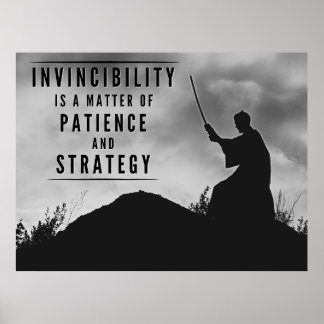 Het geduld van onoverwinnelijkheid - Inspirerend Poster