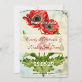 Het gedwongen Poppy Weddenschap van de Damasmakeri Save The Date (Voorkant)