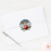 Het geeft de kerstfeestdagen weer. ronde sticker (Envelop)