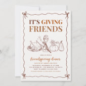 Het geeft vrienden een modern vriendendiner kaart (Voorkant)