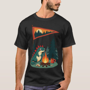 Het geeft Wilderness Axolotl Camping Dennenbomen T-shirt